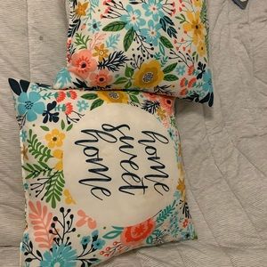 Matching throw pillows